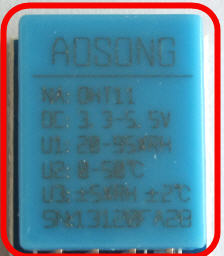 1x เซ็นเซอร์วัดอุณหภูมิ ความชื้น DHT11 (Temperature humidity sensor)