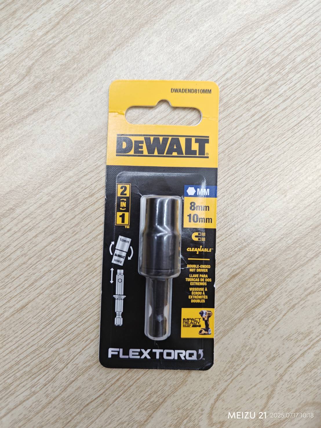 DEWALT DWADEND810MM บล็อกขันหลังคา 2in1 8mm 10mm