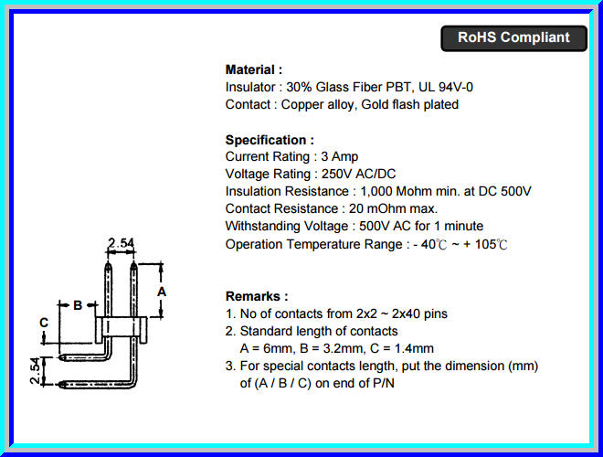 1x Male Pin Header 2x40 Pins Male Angle Type Pitch 2.54mm