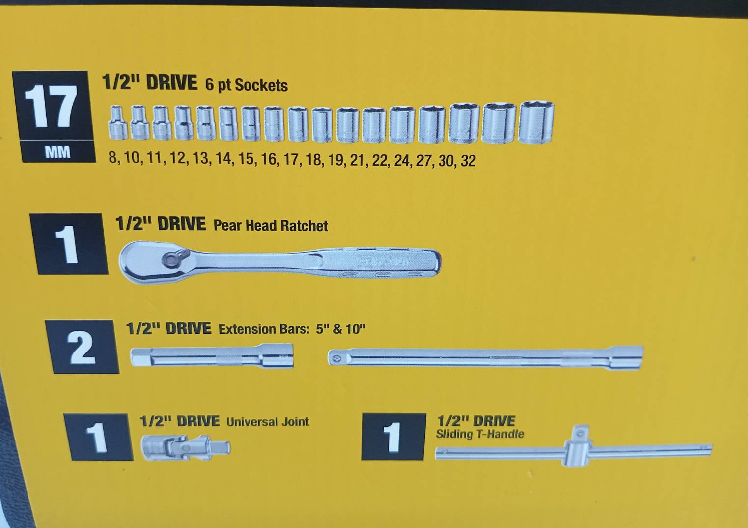 ชุดลูกบ๊อกซ์ เซ็ท 22 ชิ้น รุ่น DWMT19241-1 DEWALT