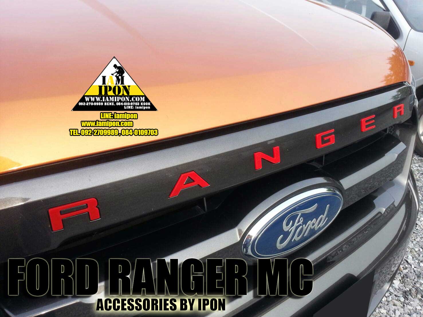 3D CHARACTER FRONT GRILL FORD RANGER MC ตัวหนังสือติดกระจังหน้าฟอร์ดเรนเจอร์ MC