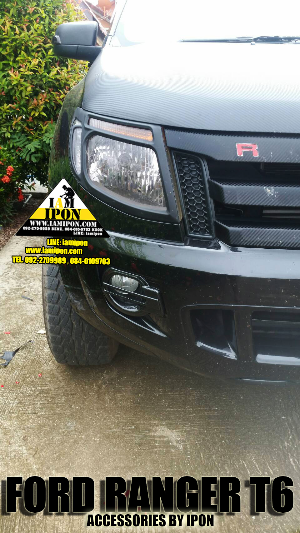 SPOTLIGHT COVER CARBON FORD RANGER T6 ครอบสปอร์ตไลท์ คาร์บอน ฟอร์ดเรนเจอร์ T6