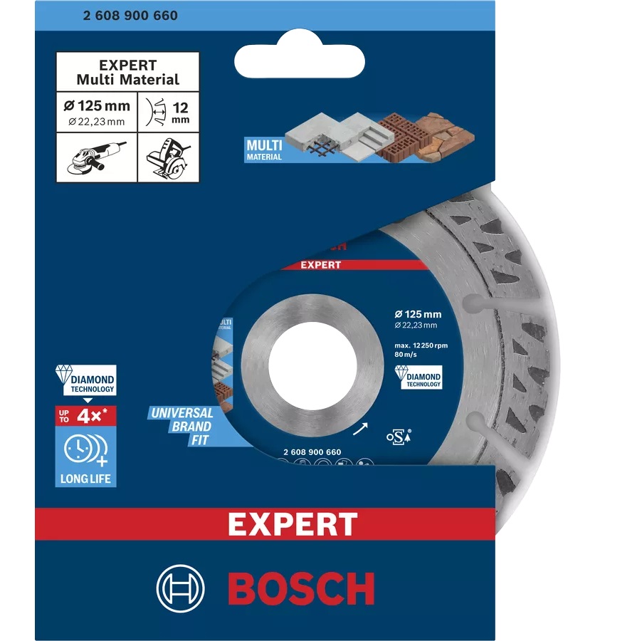 BOSCH ใบตัดเพชร Expert for multi material 5 นิ้ว (125 มม.) 2608900660