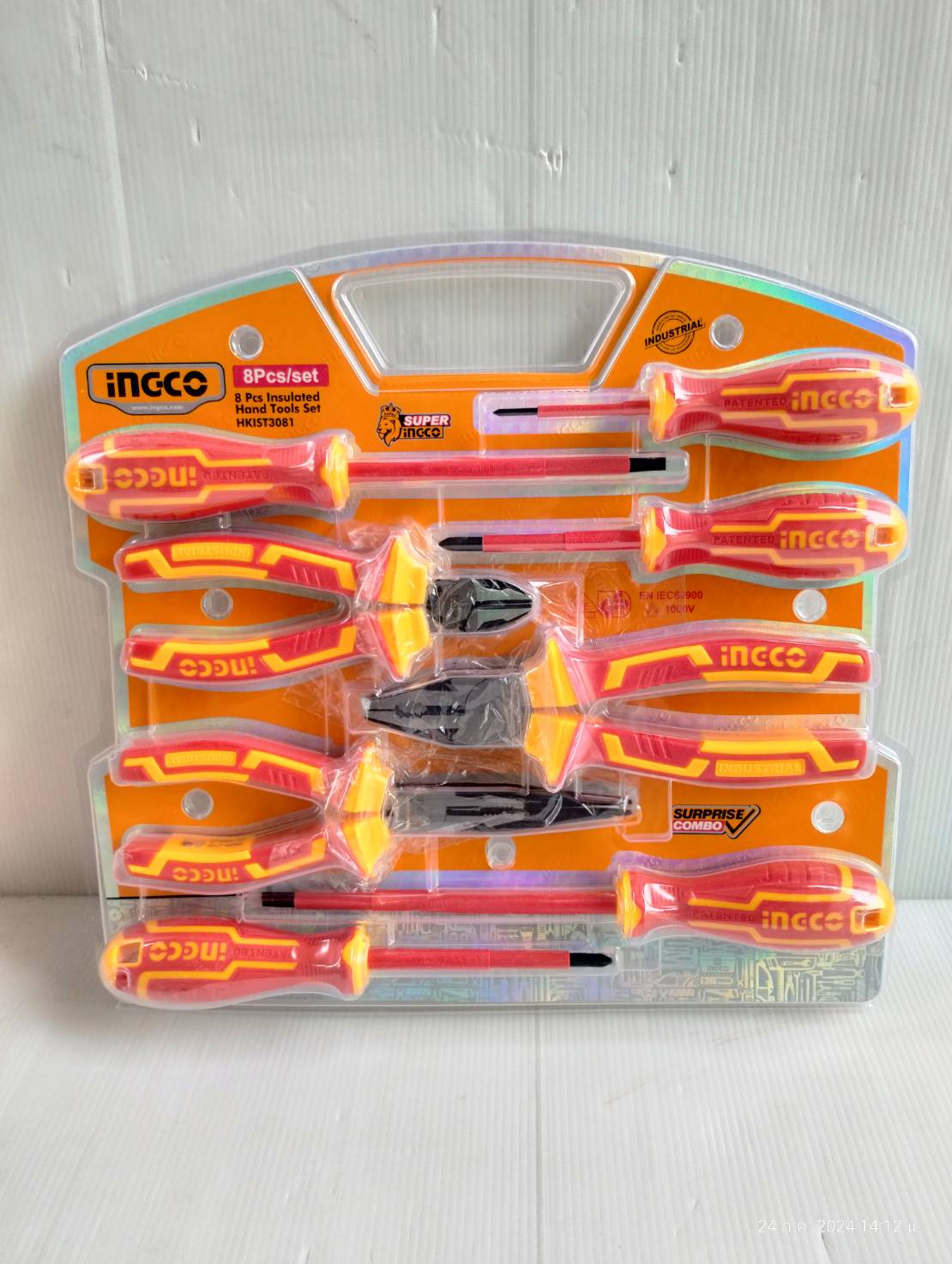 INGCO Combo Set ชุดเครื่องมือฉนวนไฟฟ้า 8 ชิ้น HKIST3081