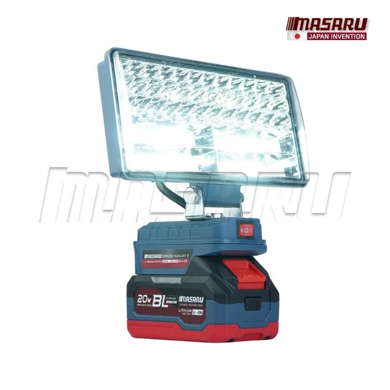 Masaru ไฟสปอร์ตไลท์ไร้สาย 8 นิ้ว 20V รุ่น SCLF-905 ปรับแสงได้ 2 ระดับ 90W สำหรับทำงานกลางคืน