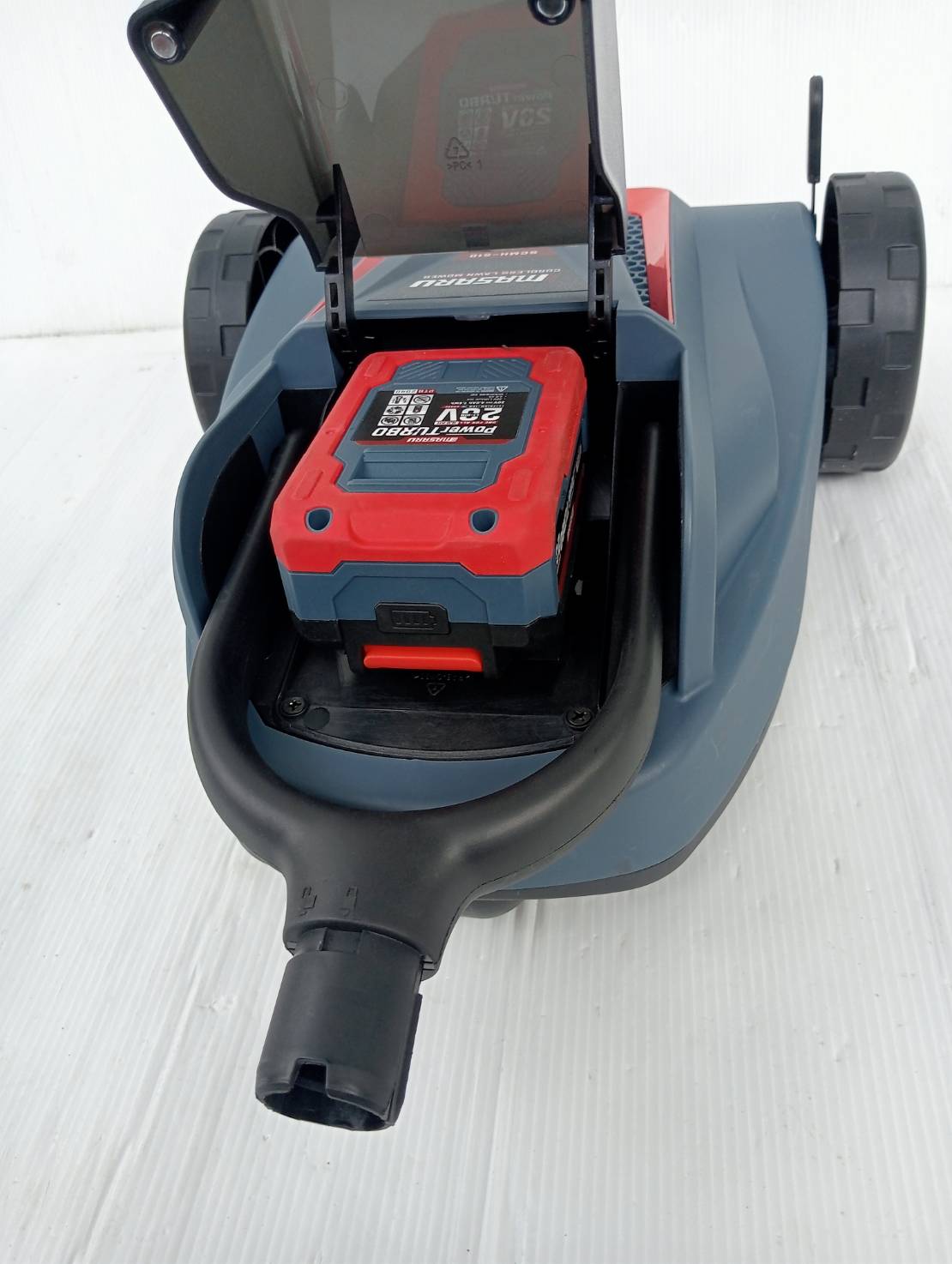 MASARU รถเข็นตัดหญ้า 2 ล้อ รุ่น SCMH-510 รถตัดหญ้า 20V เครื่องตัดหญ้า 6000 R/MIN ปรับความสูงได้