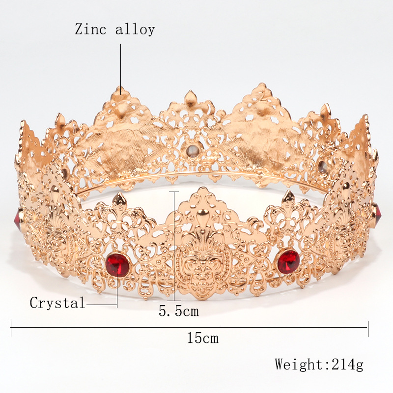 (พร้อมส่ง) มงกุฏผู้ชาย 084 พลอยแดง เจ้าชาย พระราชา การประกวด สินค้าพร้อมส่ง ไม่ต้องรอนาน งานพรีเมี่ยม ส่งด่วนจาก จ.อุบลราชธานี