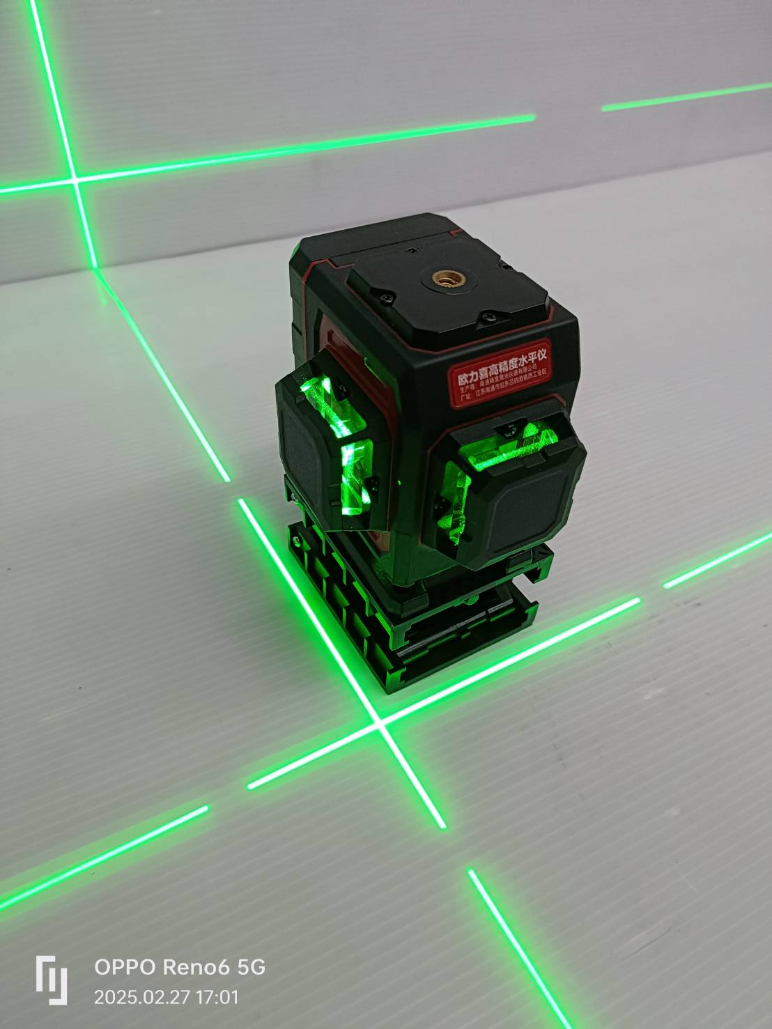 เลเซอร์12เส้น สีเขียว Mini 3D OULIXI