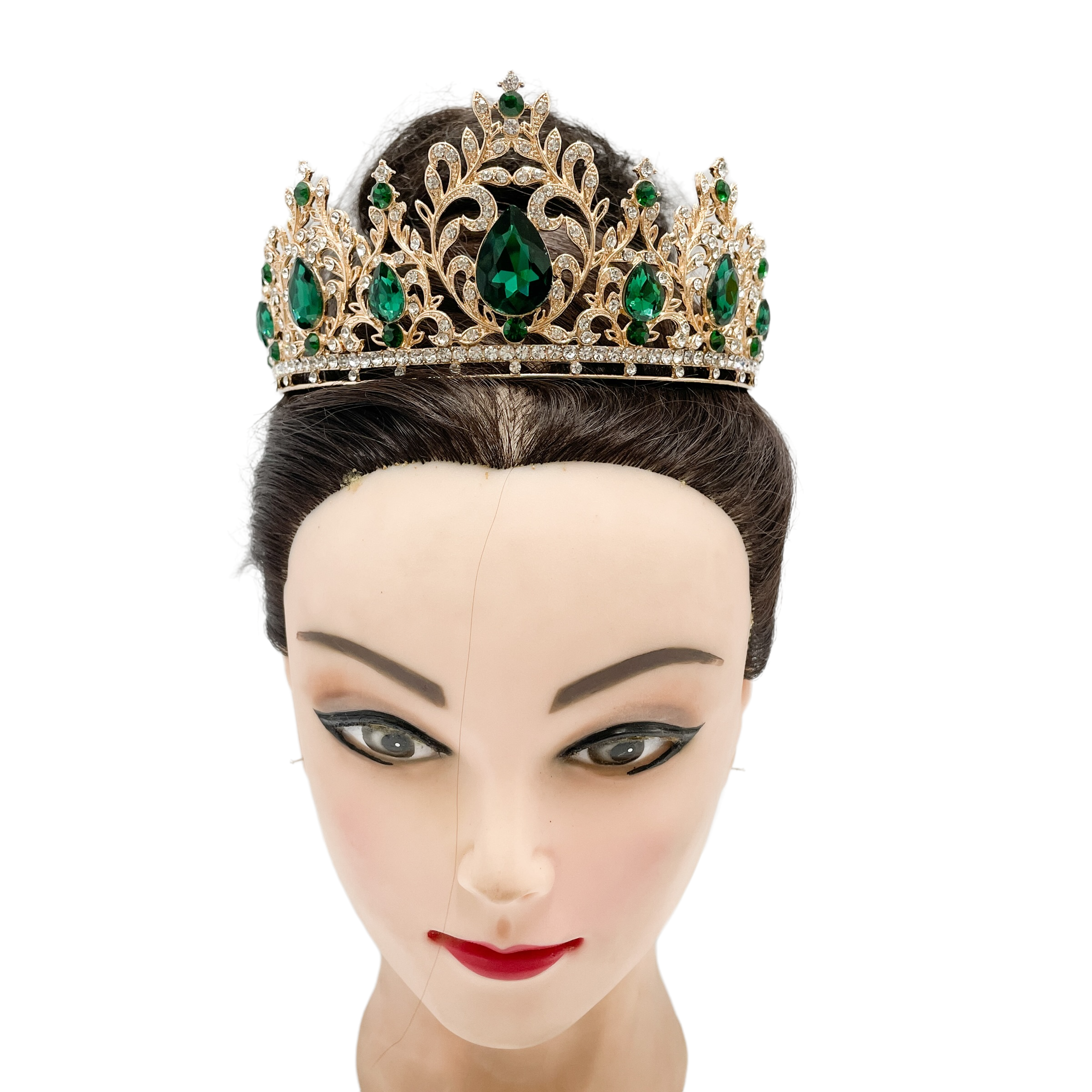 (พร้อมส่ง) เทียร่า 352 สีเขียว งานสวย ปราณีต QCเพชรทุกเม็ดสินค้าพร้อมส่งจากไทย