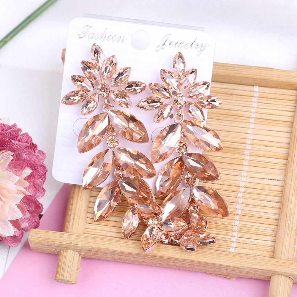 (พร้อมส่ง) ต่างหู 160 (เข็ม) สีโอล์ดโรส