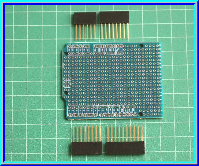 1x แผ่นพีซีบีบอร์ดออดิโน UNO R3 ซีลด์ พร้อมพินเฮดเดอร์