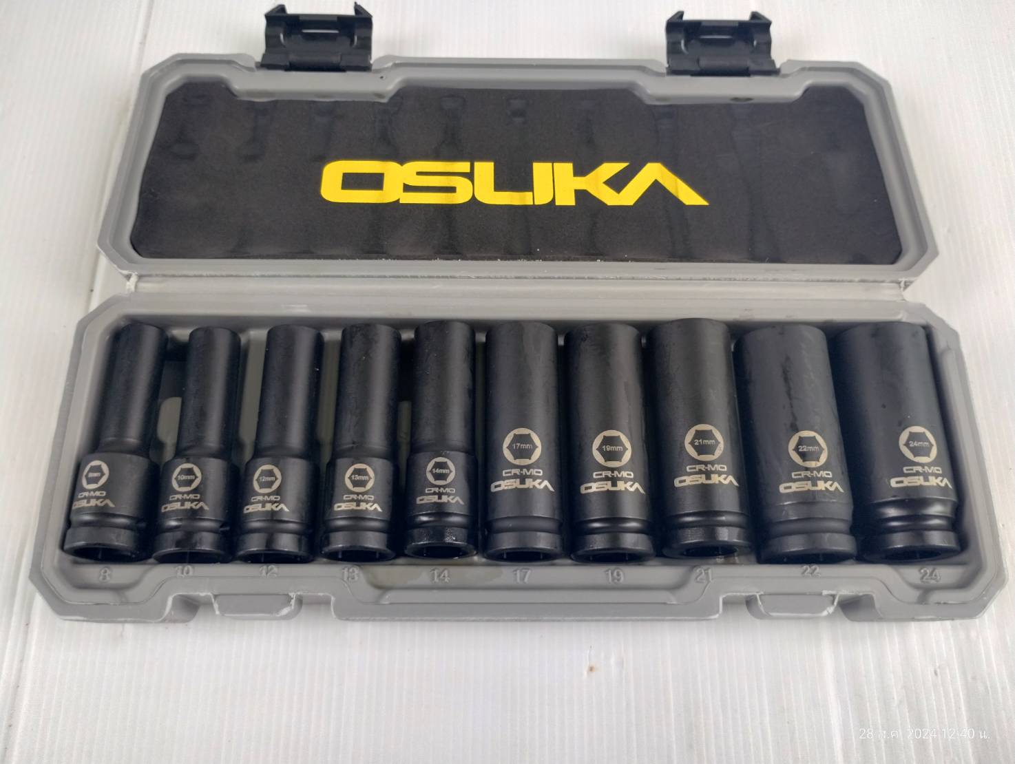 ชุดลูกบล็อกกระแทกยาว 1/2" 10ลูก/ชุด OSAF3211 OSUKA