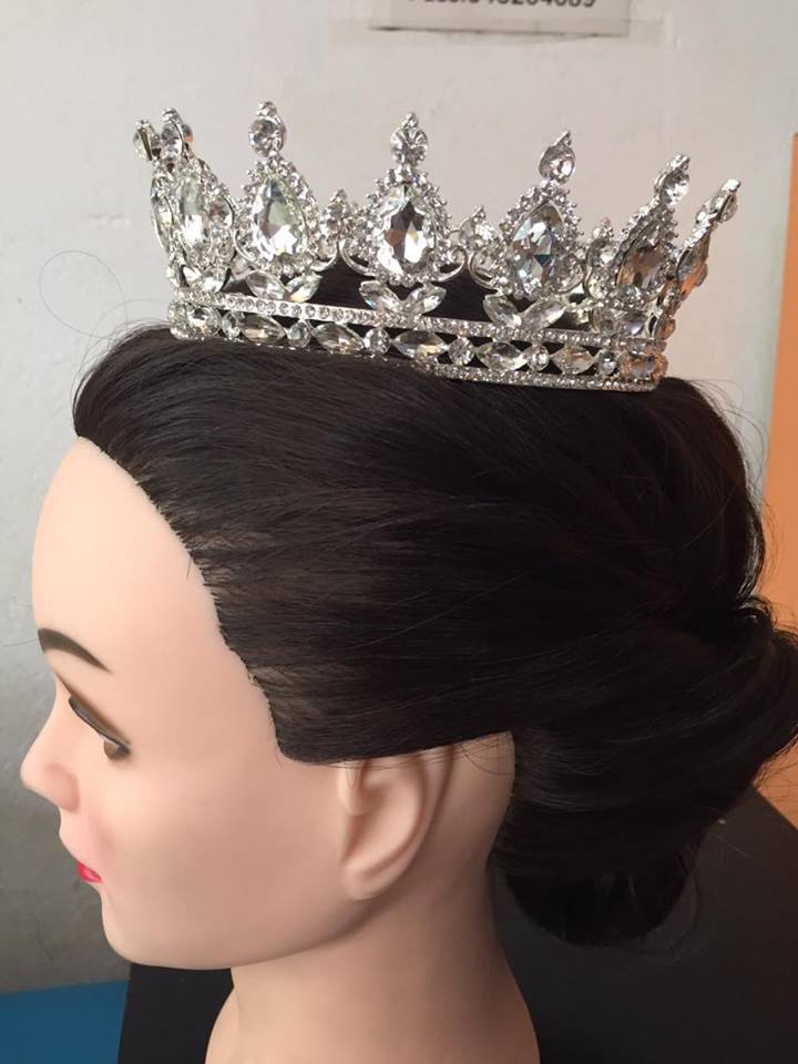 (พร้อมส่ง) มงกุฎ 018-สีส้มเรือนทอง