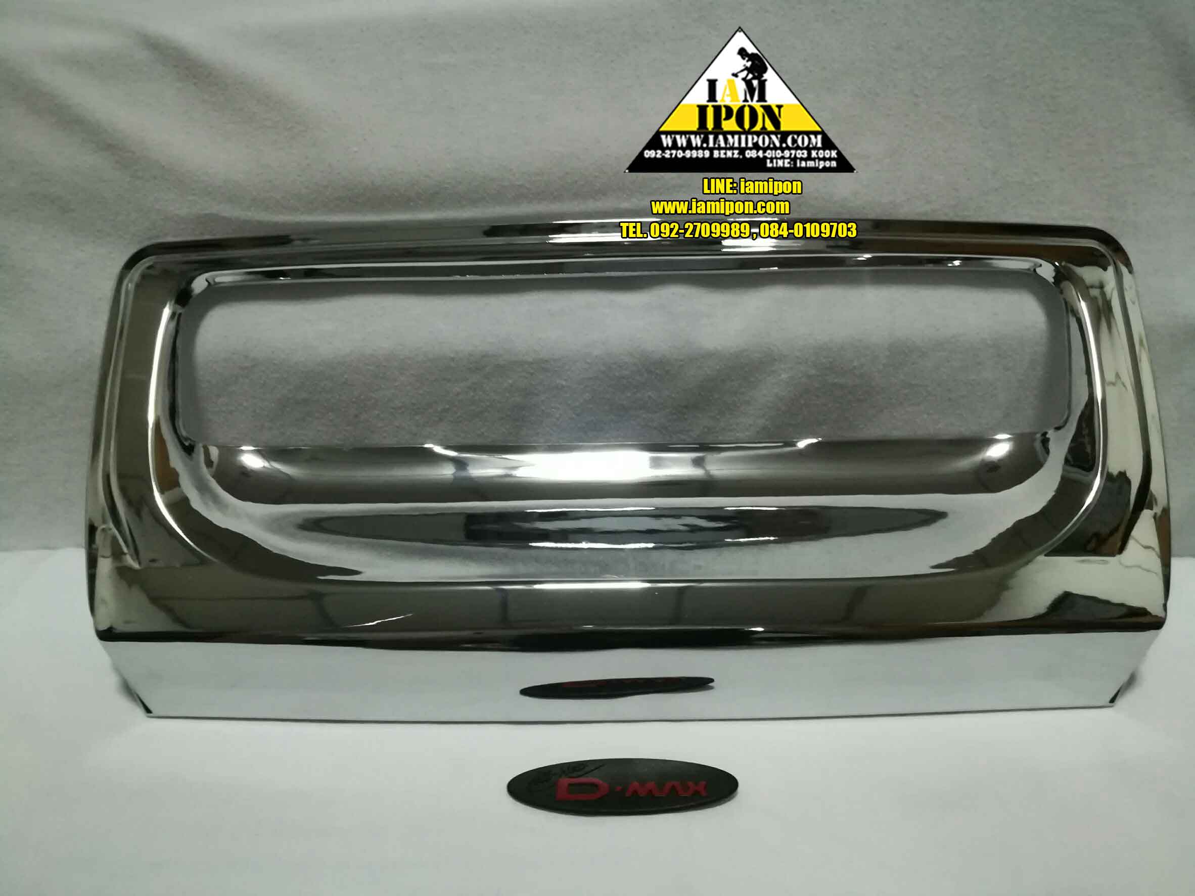 TAIL PLATE HANDLE ISUZU DMAX 2018 CHROMIUM เบ้ารองมือเปิดฝาท้ายโครเมียมอีซุซุดีแม็ก 2018