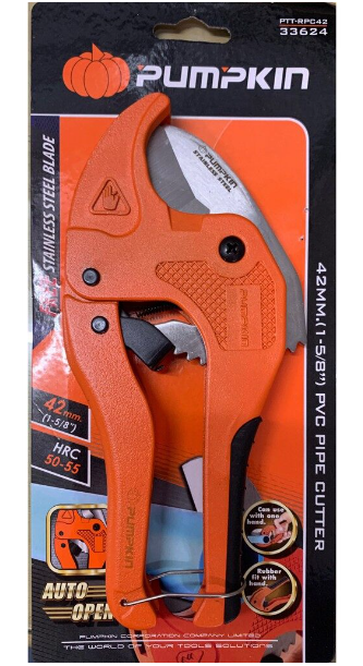 กรรไกรตัดท่อ PVC PTT-RPC42 PUMPKIN