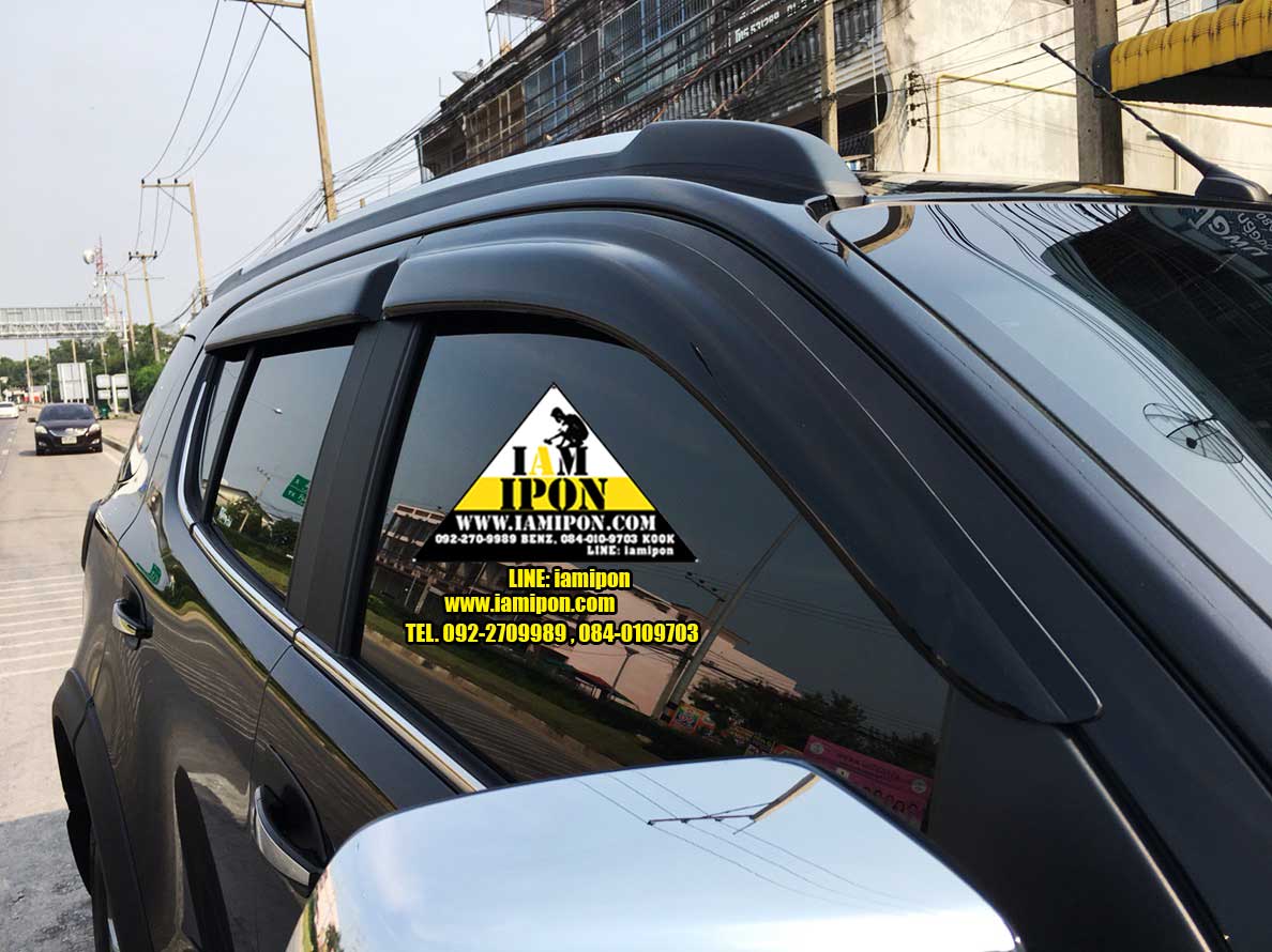 WINDOW RAIN VISOR CHEVROLET TRAILBLAZER BLACK กันสาดดำเชฟโรเลตเทรลเบลเซอร์