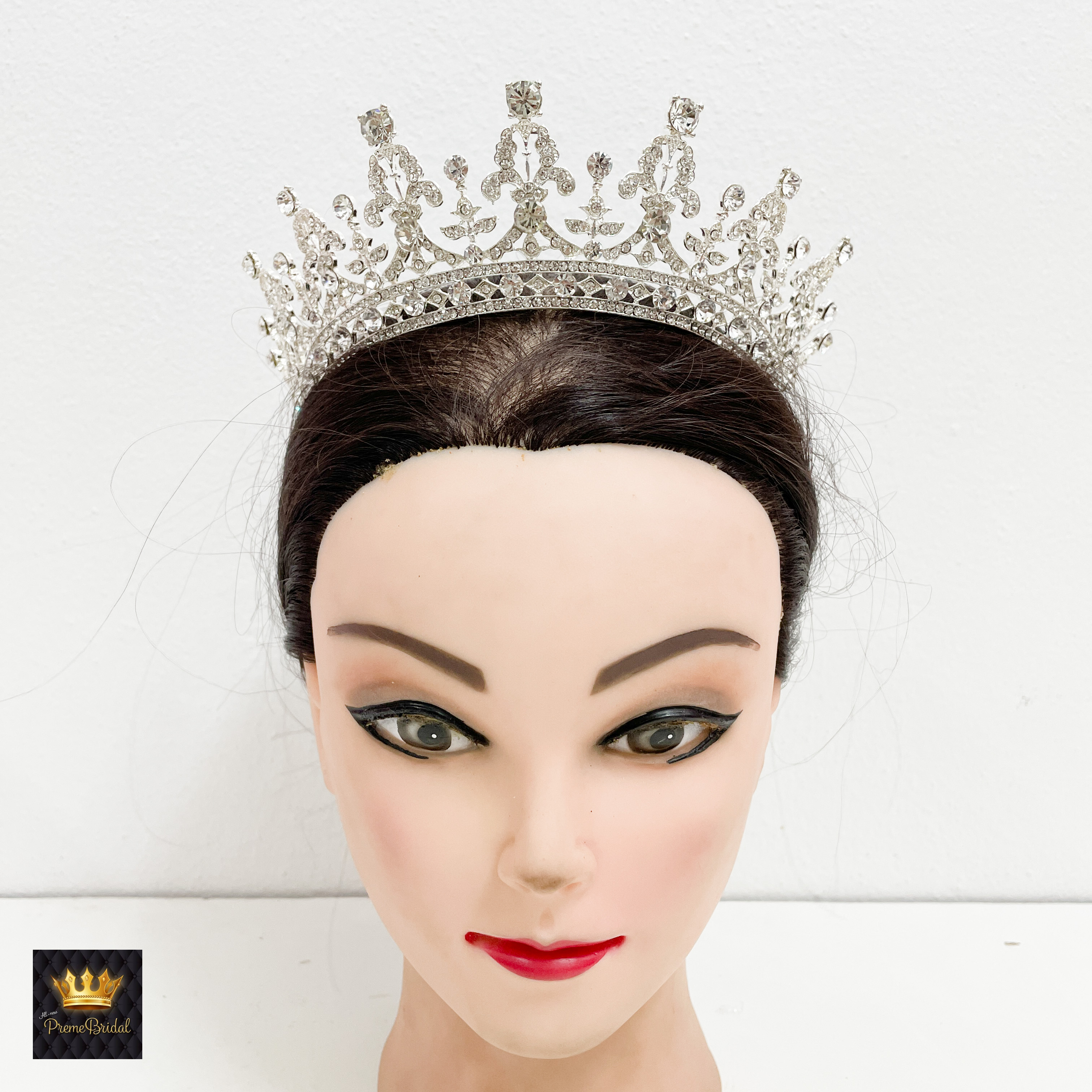 (พร้อมส่ง) เทียร่า 016 สีเงิน มงกุฎนางงาม มงกุฎเจ้าหญิง งานสวย ปราณีต QCเพชรทุกเม็ด สินค้าพร้อมส่งจากไทย