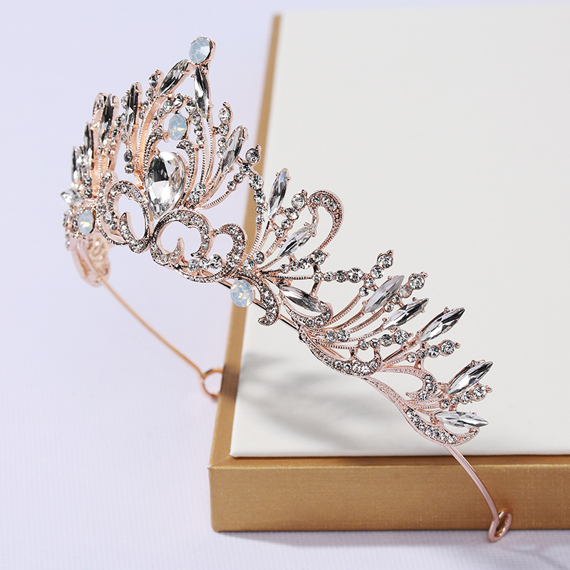 (พร้อมส่ง) เทียร่า 331 สีโรสโกลด์ มงกุฎนางงาม งานสวย ปราณีต QCเพชรทุกเม็ด สินค้าพร้อมส่งจากไทย