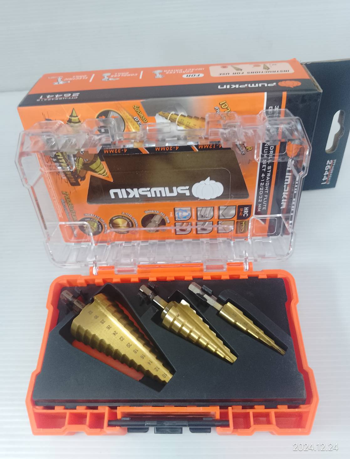 ดอกสเต็ปHSS 3ดอก 4-12/20/32mm. PTT-HSS4241S PUMPKIN