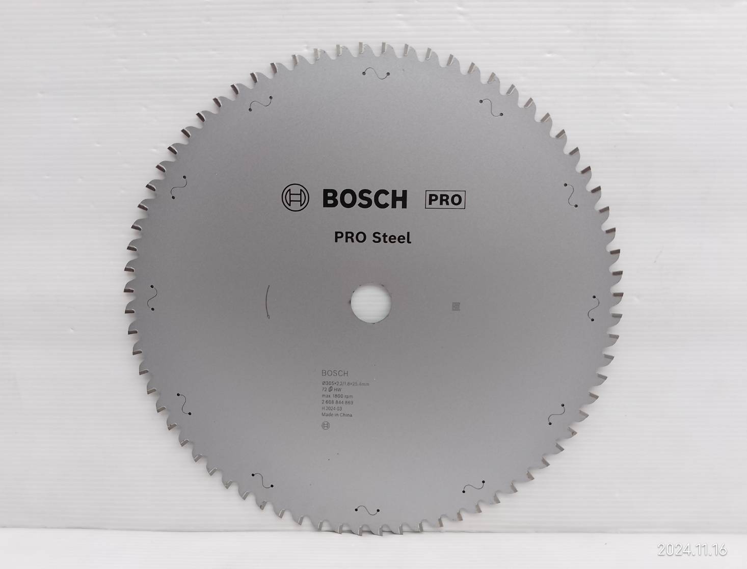 ใบเลื่อยวงเดือนตัดเหล็ก Pro Steel 12"x72T BOSCH 2608844869
