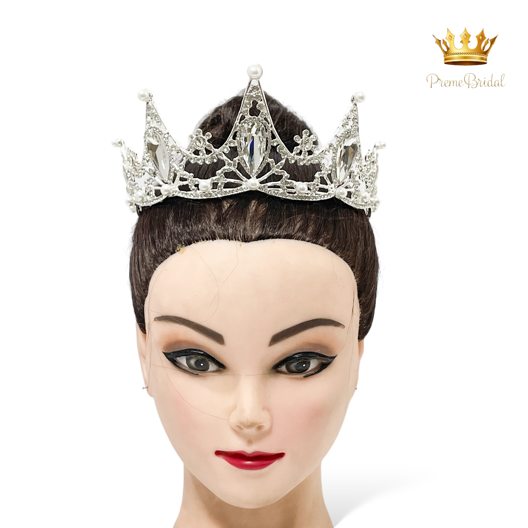 (พร้อมส่ง) เทียร่า 388 สีเงิน มงกุฎนางงาม มงกุฎเจ้าสาว มงกุฎเพชร งานพรีเมี่ยม สินค้าพร้อมส่งจากไทย