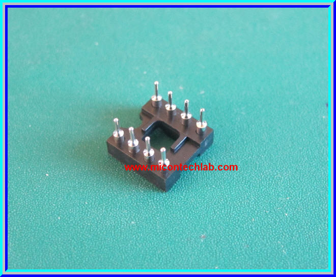 1x IC Socket 8 Pin Round Turned Pin Type 7.62mm/0.3 inch Pitch 2.54mm