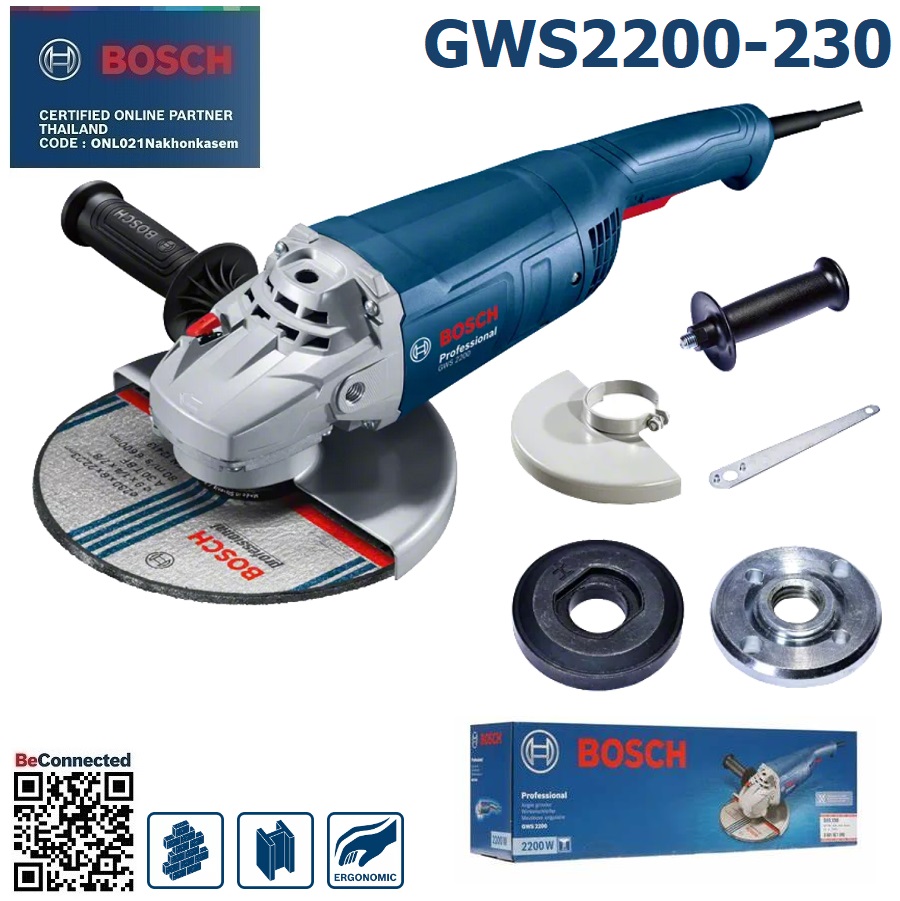 หินเจียรไฟฟ้า9" GWS2200-230 BOSCH Professional 06018C10K0