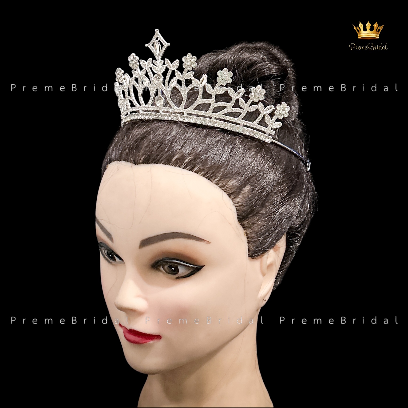 (พร้อมส่ง) เทียร่า 440 มงกุฎครึ่งหัว งานเจ้าสาว งานประกวด สวย ปราณีต QCเพชรทุกเม็ด สินค้าพร้อมส่งจากไทย