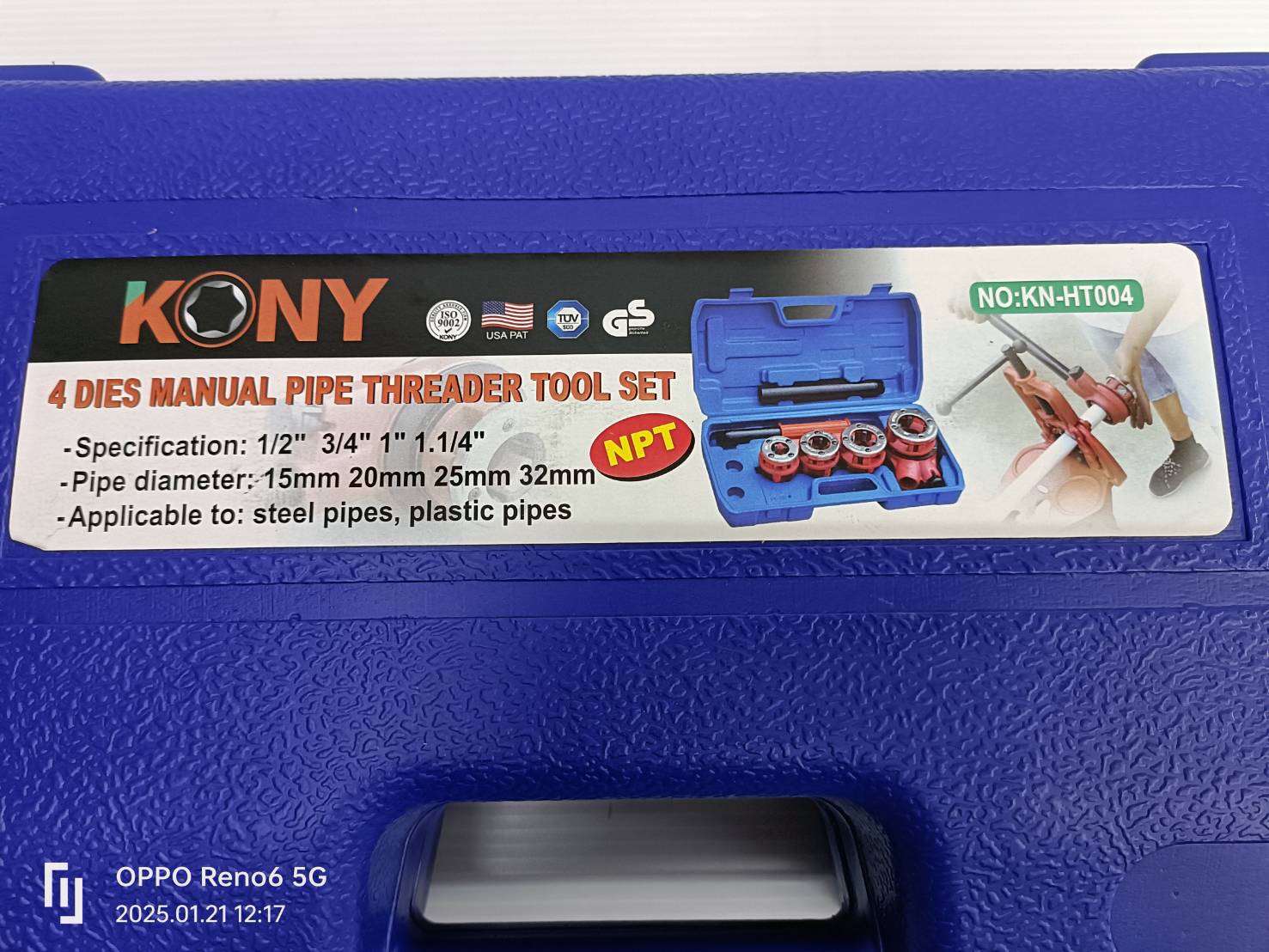 KONY ชุดต๊าปเกลียวท่อไฟฟ้าNPT รุ่น KN-HT004