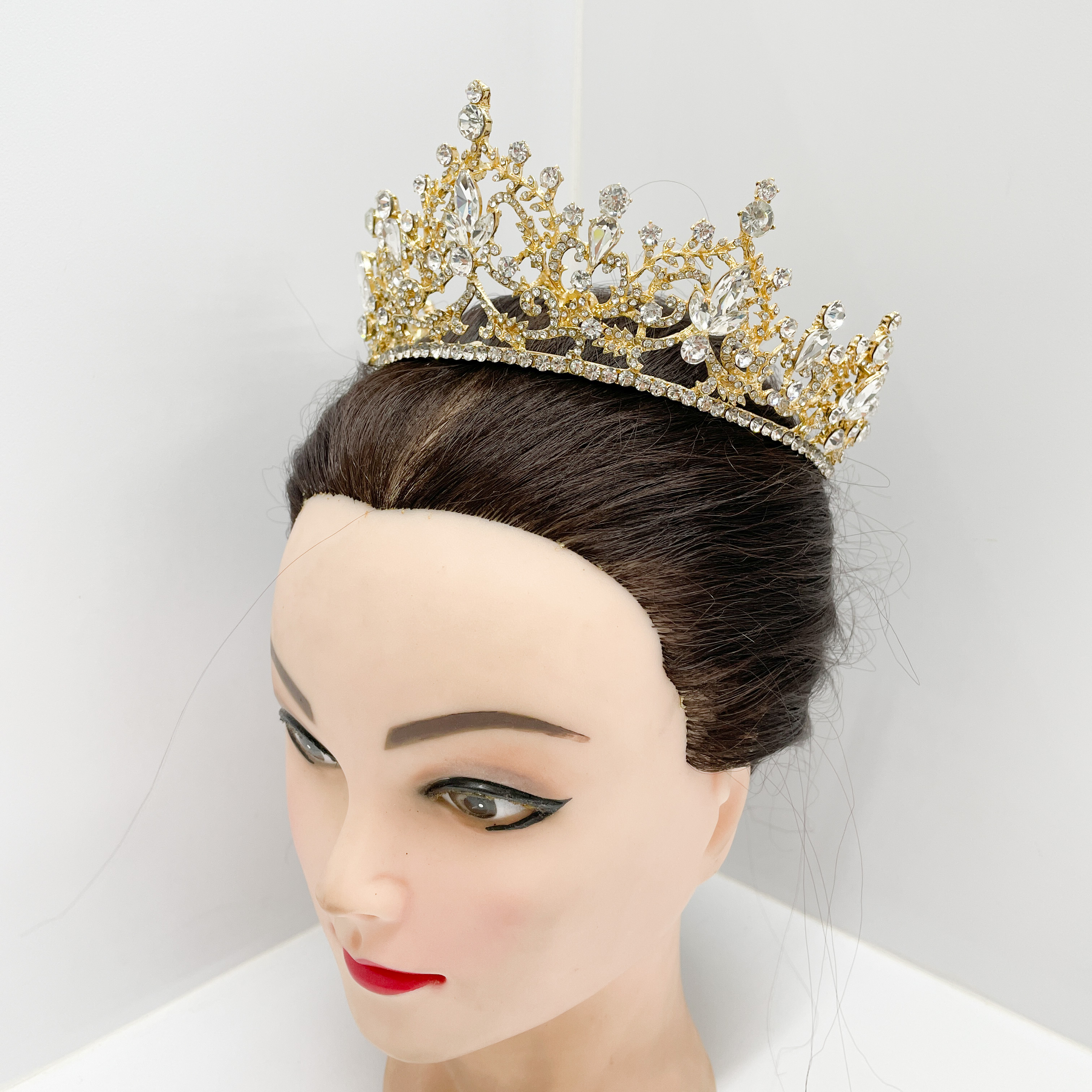 (พร้อมส่ง) เทียร่า 348 สีทอง งานสวย ปราณีต QCเพชรทุกเม็ด สินค้าพร้อมส่งจากไทย