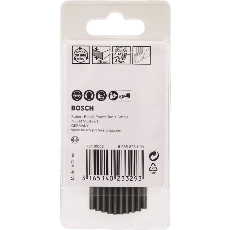 ดอกเจาะช่องผนัง 3.2mm. BOSCH สำหรับ GCU18V-30 (แพค10ดอก)