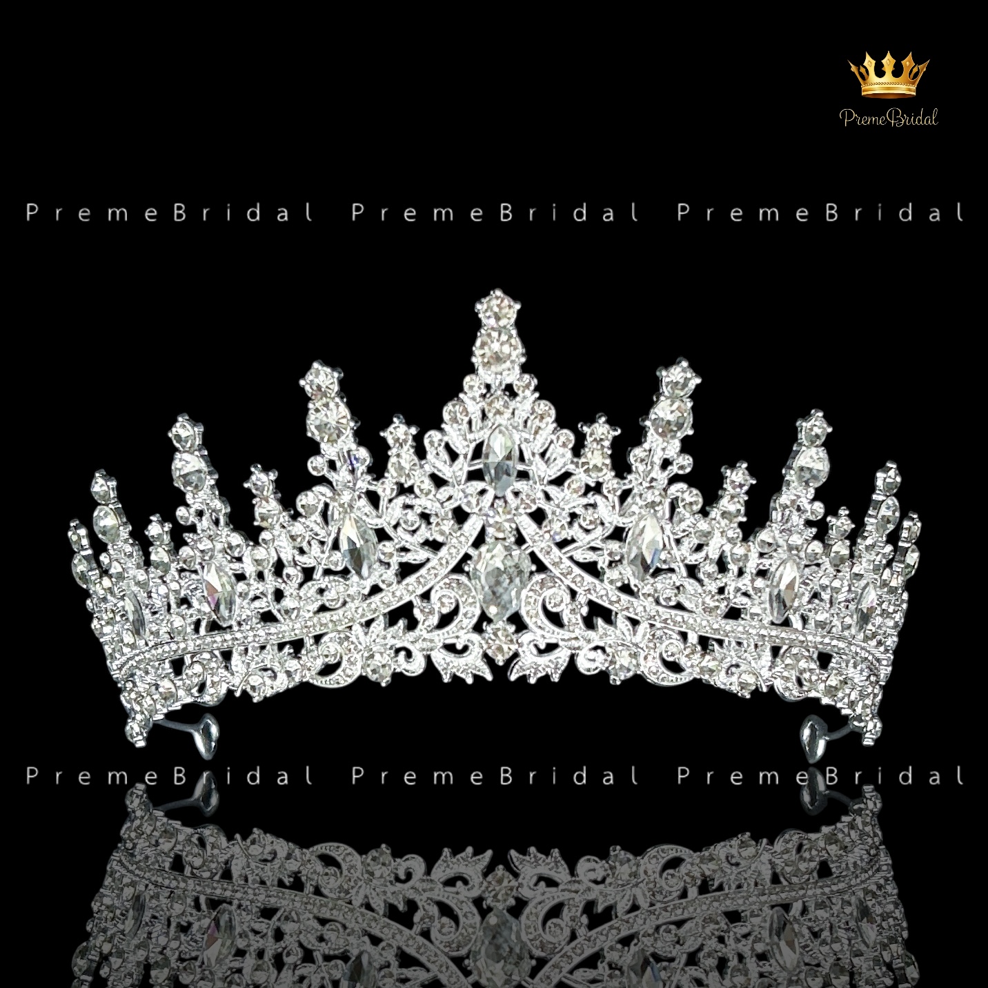 (พร้อมส่ง) เทียร่า 273 สีเงิน มงกุฎนางงาม มงกุฎเจ้าหญิง งานสวย ปราณีต QCเพชรทุกเม็ด สินค้าพร้อมส่งจากไทย