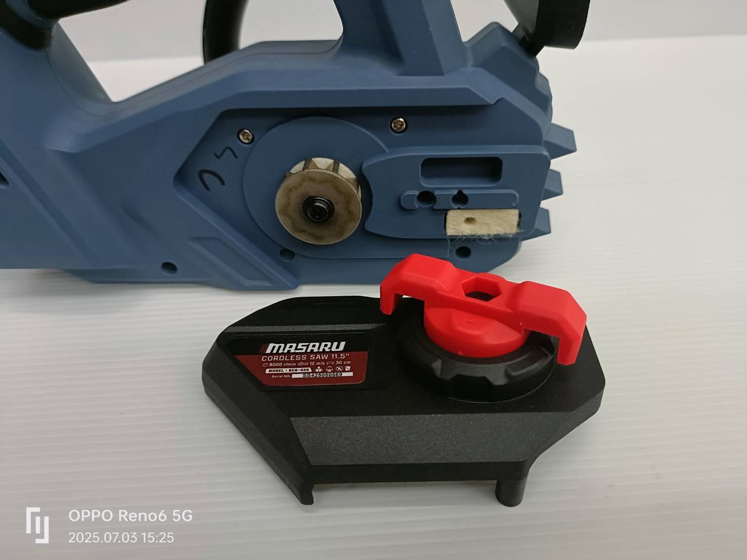 MASARU เลื่อยไฟฟ้าไร้สาย 11.5 นิ้ว 20V รุ่น SCS-420 เลื่อยตัดไม้แบตเตอรี่ ตัดไม้ขนาดใหญ่ เลื่อยโซ่ไร้สาย