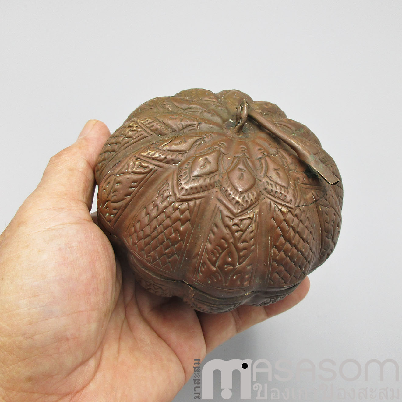 ตลับทองแดงรูปฟักทอง