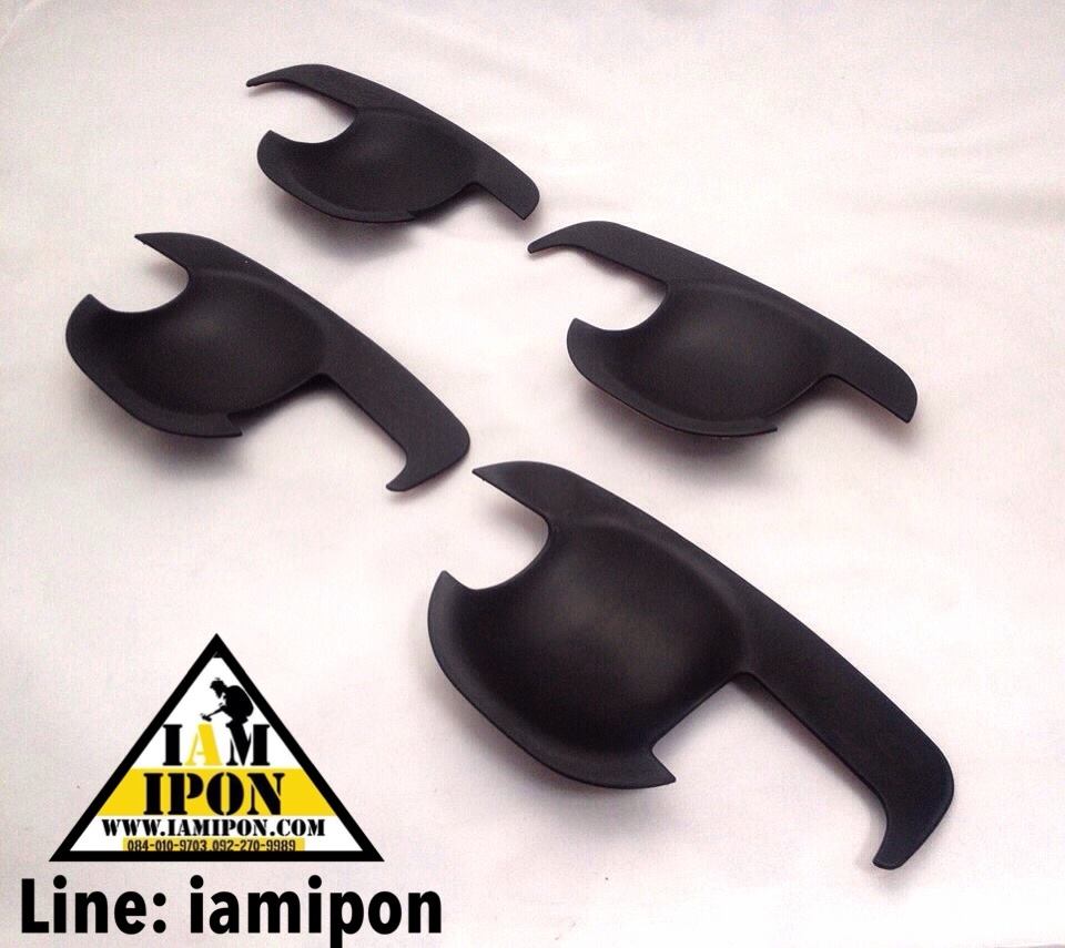 เบ้ารองมือเปิดประตู TOYOTA VIGO CHAMP ดำด้าน 2 ประตู ชุด 2 ชิ้น