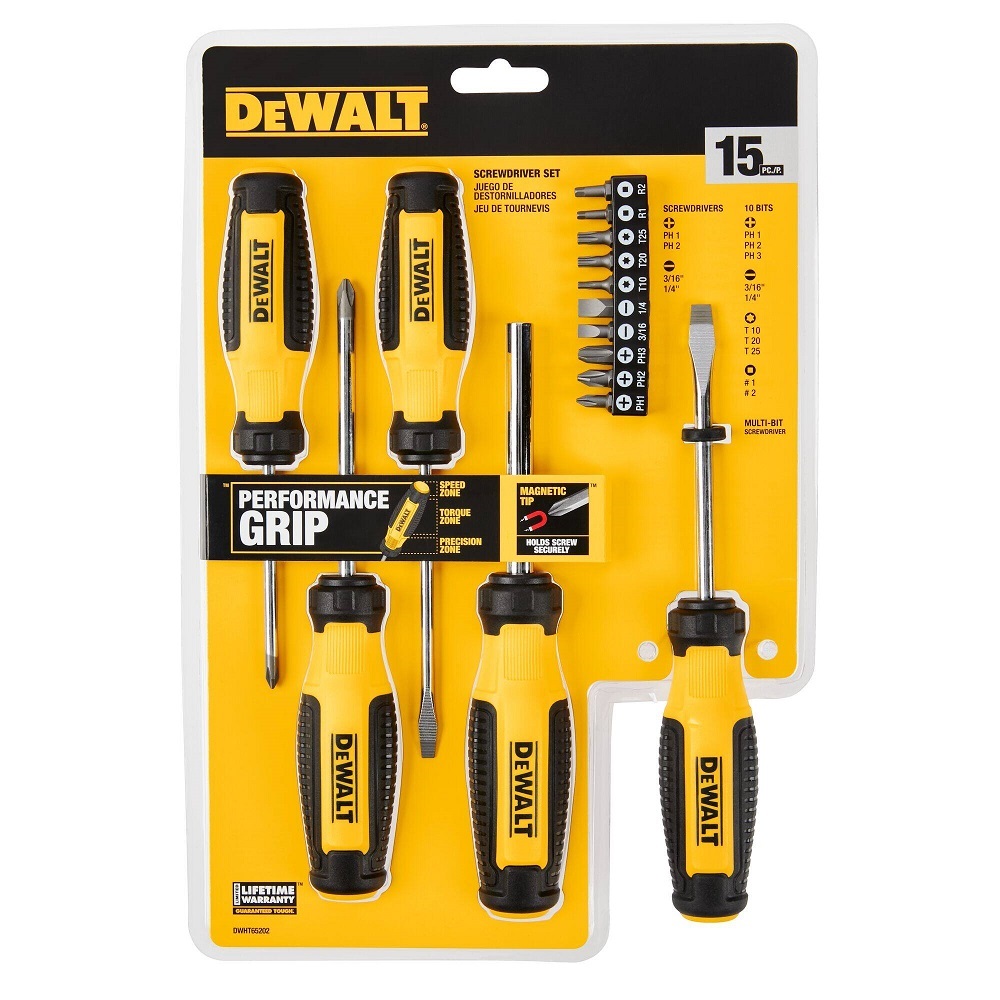 ชุดไขควง 15ชิ้น DWHT65202 DEWALT