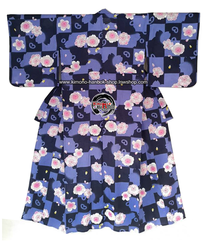 ยูกาตะสีน้ำเงินลายซากุระ02