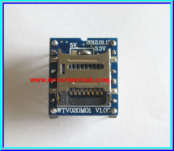 1x WTV020M01 U-disk audio voice sound player Micro SD Card module