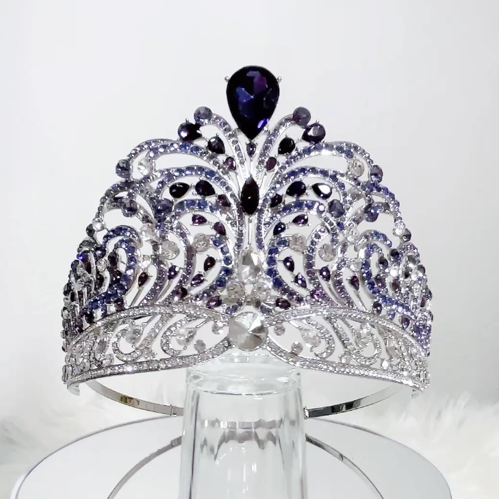 (พร้อมส่งจากไทย) มงกุฏ 112 มงกุฎมิสยูนิเวิร์ส 2022 สีม่วงเงิน