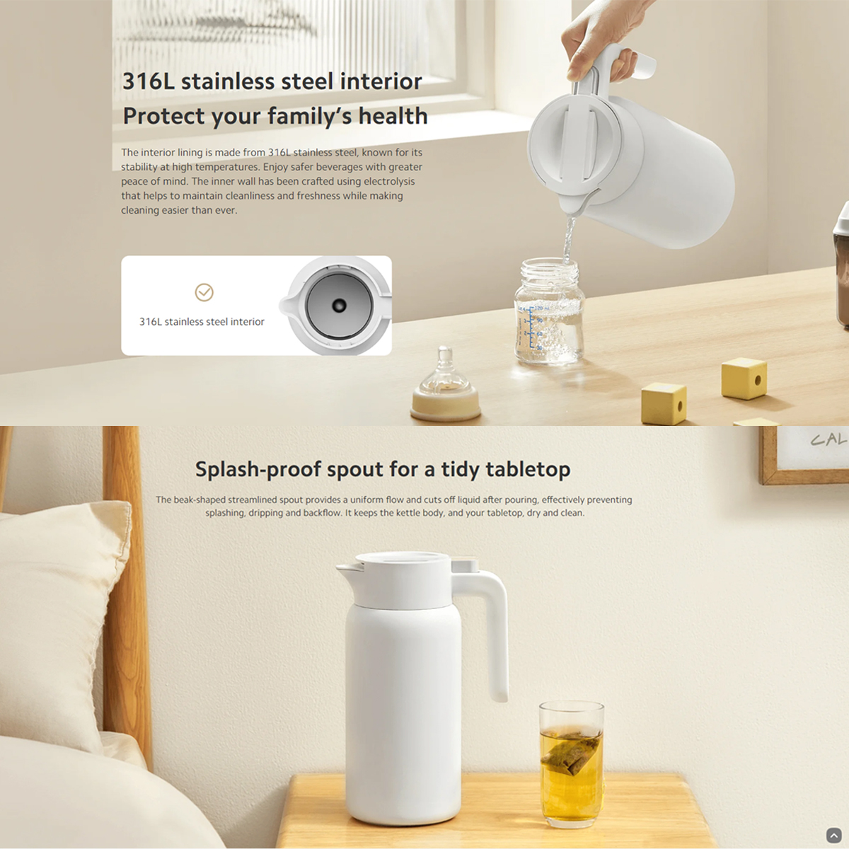 Xiaomi Insulated Kettle 1.8L เสี่ยวหมี่ กระติกน้ำ เก็บอุณหภูมิ เก็บได้ทั้งร้อนและเย็น (รับประกันศูนย์ไทย 1 ปี)