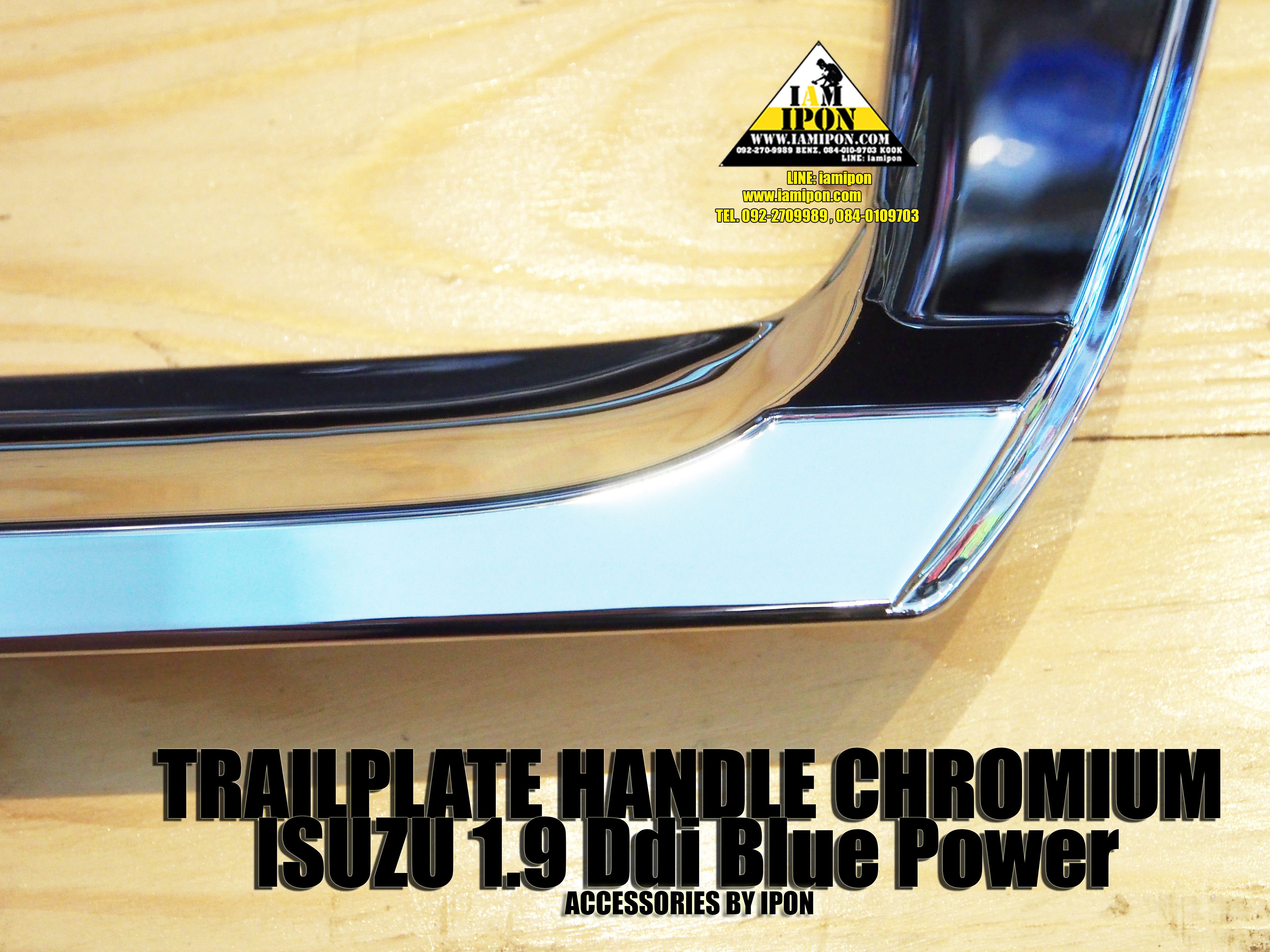 TRAIL PLATE HANDLE ISUZU ALL NEW D-MAX 1.9 Ddi Blue Power CHROMIUM เบ้ารองมือเปิดฝาท้ายโครเมียมอีซุซุดีแม็ก 1.9 ดีดีไอ บลู เพาเวอร์