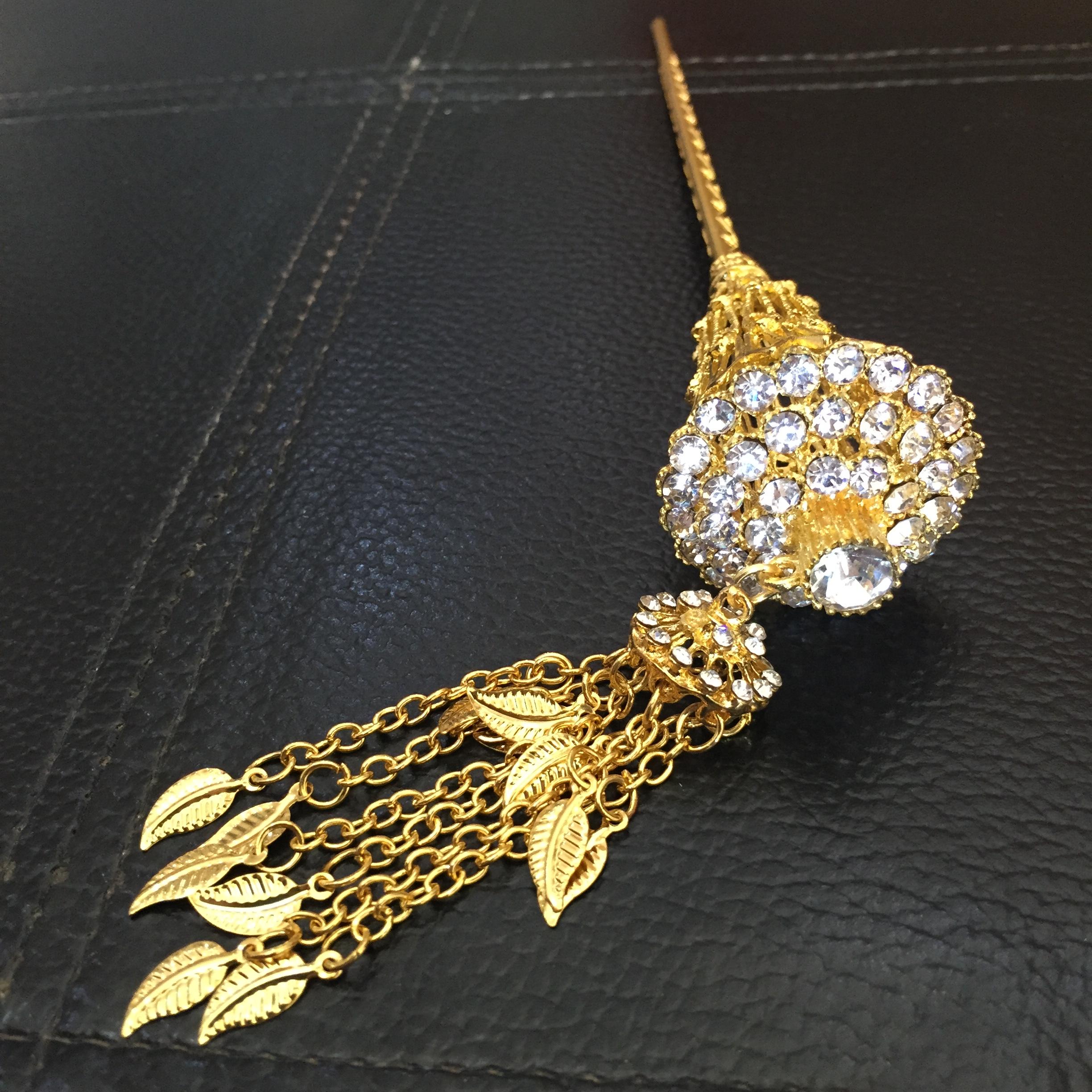 (พร้อมส่ง) ปิ่นทองปักผม 008