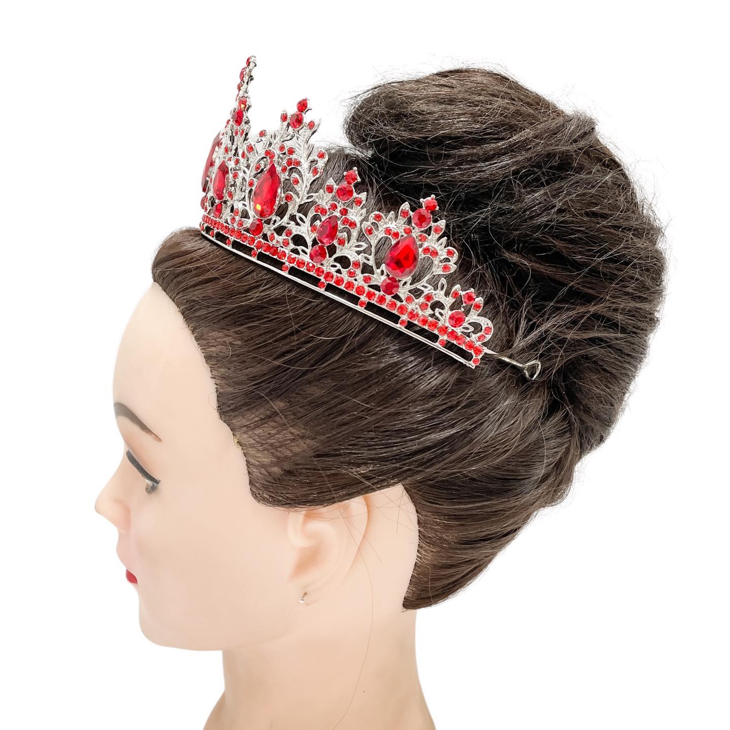 (พร้อมส่ง) เทียร่า 352 สีแดง งานสวย ปราณีต QCเพชรทุกเม็ด สินค้าพร้อมส่งจากไทย