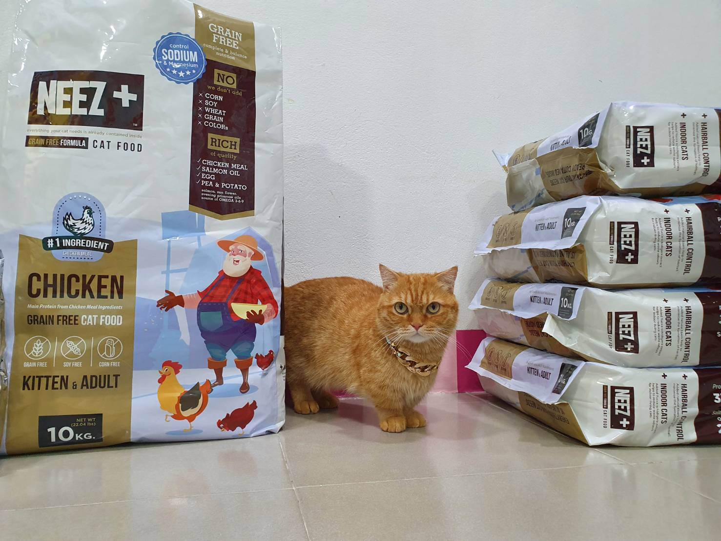 NEEZ+อาหารแมว นีซพลัส เกรนฟรี พรีเมี่ยมสำหรับน้องแมว 🐥สูตรแมวใหญ่ 1 กิโล 250.- เหมาะกับแมวโต อายุ 4 เดือน-12 ปี (ฟรีส่ง)