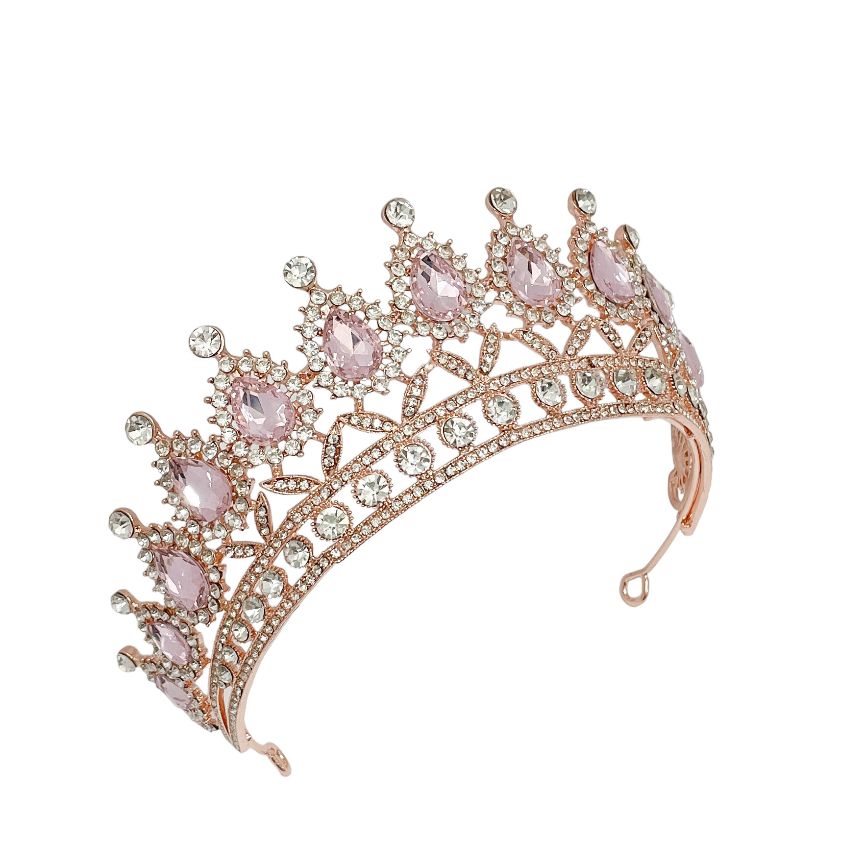 (พร้อมส่ง) เทียร่า 254 สีชมพู มงกุฎนางงาม มงกุฎเจ้าหญิง งานสวย ปราณีต QCเพชรทุกเม็ด สินค้าพร้อมส่งจากไทย