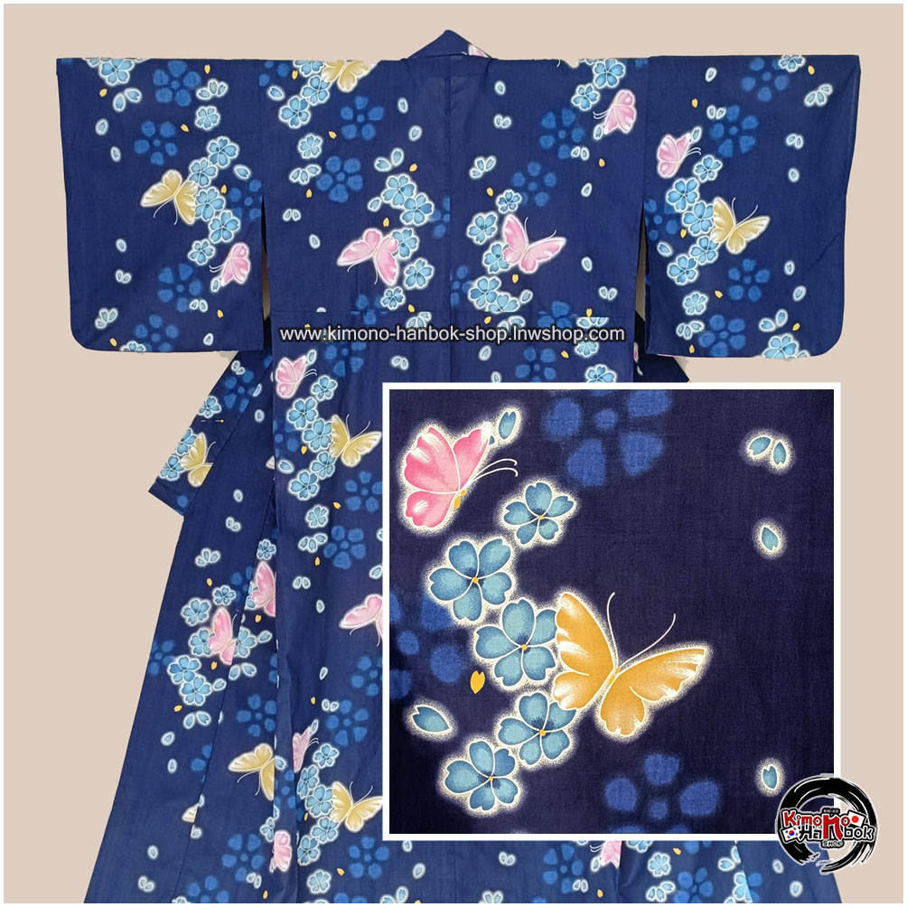 ยูกาตะสีน้ำเงินลายผีเสื้อ01