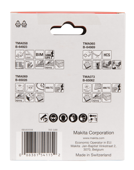 ชุดใบมัลติทูล4ตัวชุด MAKITA B-67496 สำหรับงานกระเบื้อง