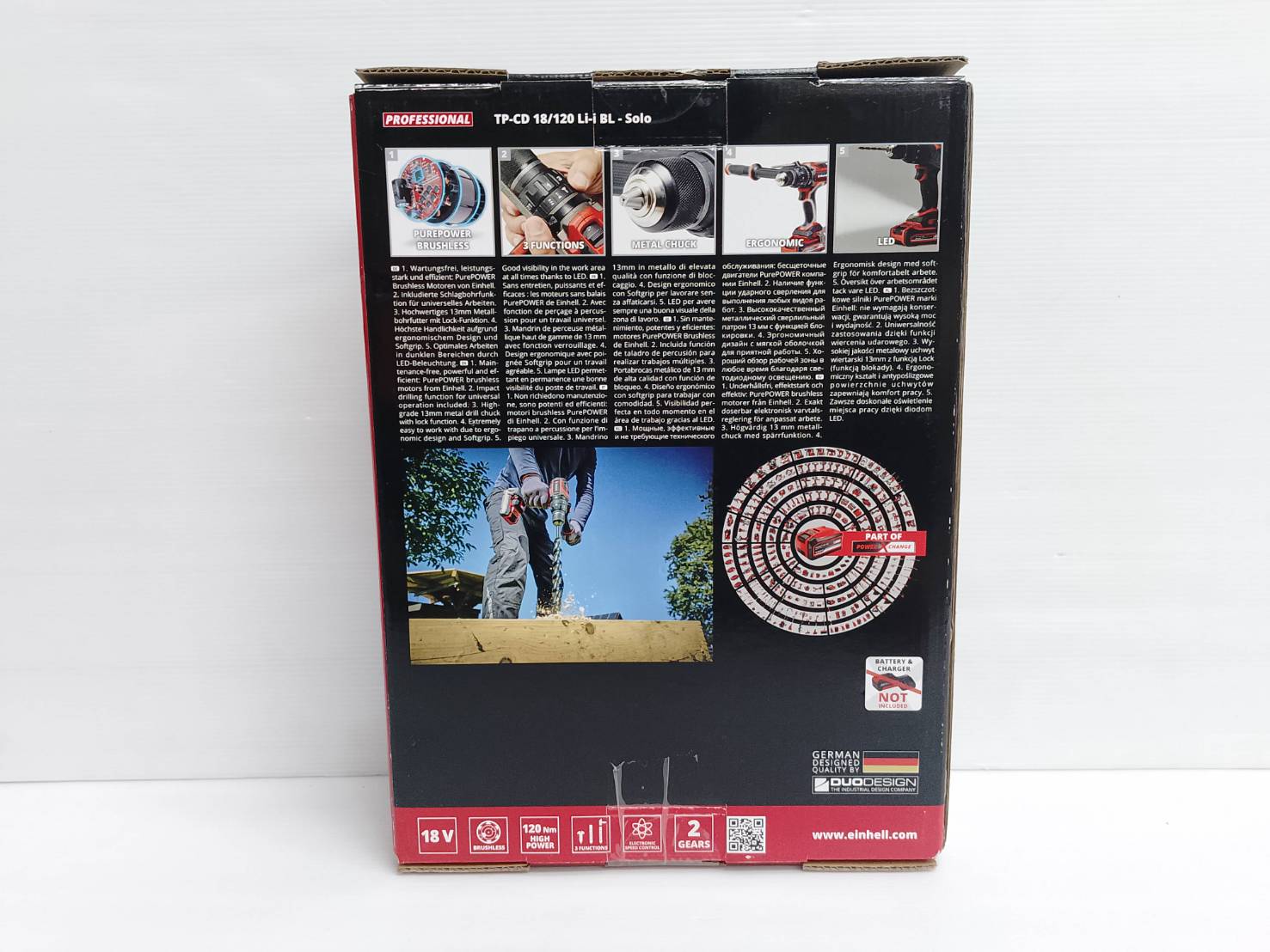 EINHELL สว่านกระแทกไร้สาย 18V รุ่น TP-CD 18/120 Li-i Brushless {สินค้าไม่รวมแบตเตอรี่/เครื่องชาร์จ} (A4514310)