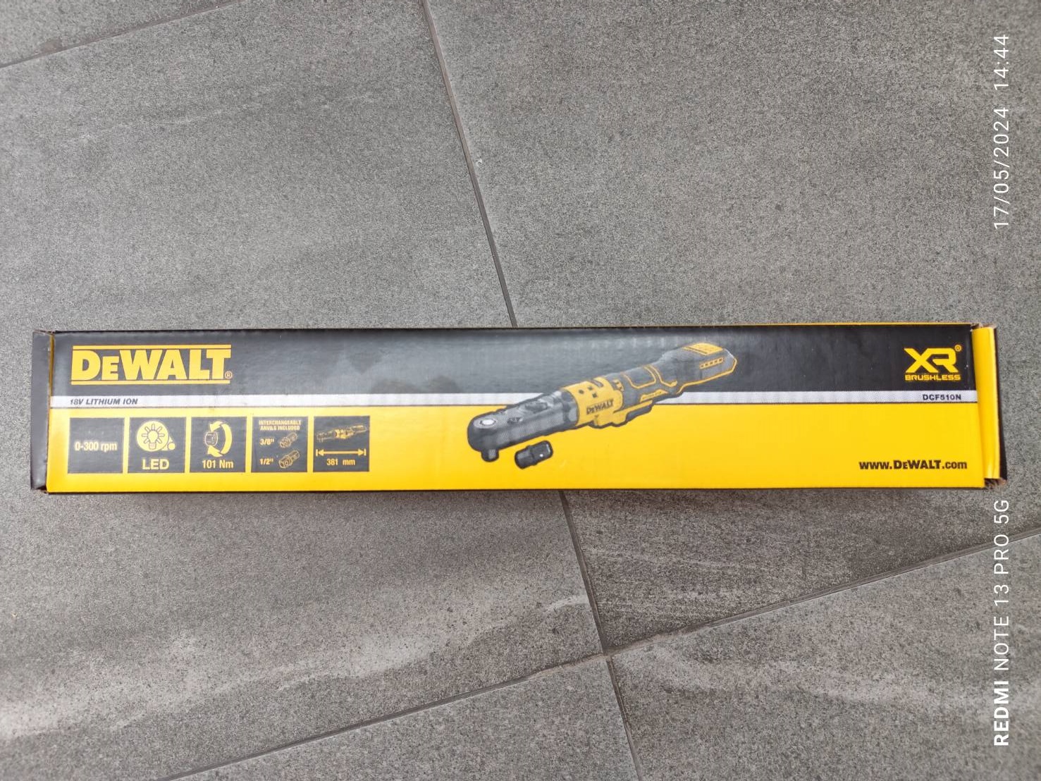 DEWALT รุ่น DCF510N-XJ ประแจไฟฟ้าด้ามฟรีไร้แปรงถ่าน 3/8-1/2 นิ้ว รุ่นหัวปิด (เฉพาะตัวเครื่อง)