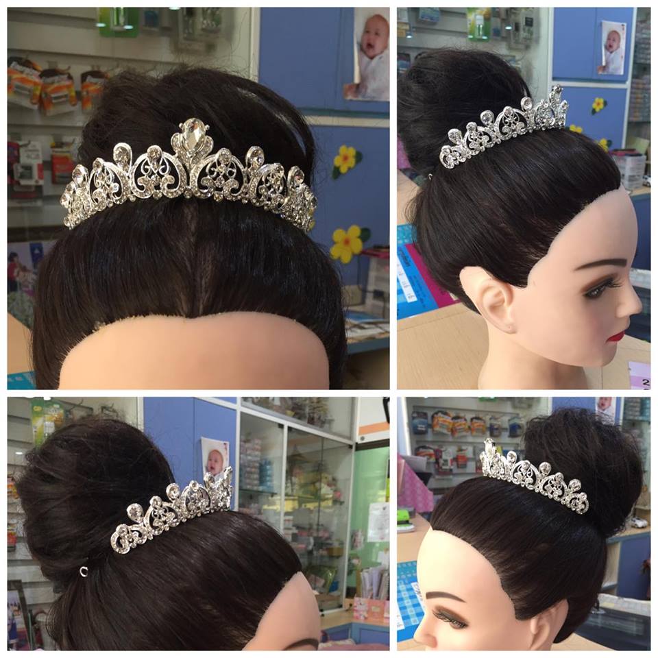 (พร้อมส่ง) เทียร่า 012-B มงกุฎนางงาม มงกุฎเจ้าหญิง งานสวย ปราณีต QCเพชรทุกเม็ด สินค้าพร้อมส่งจากไทย